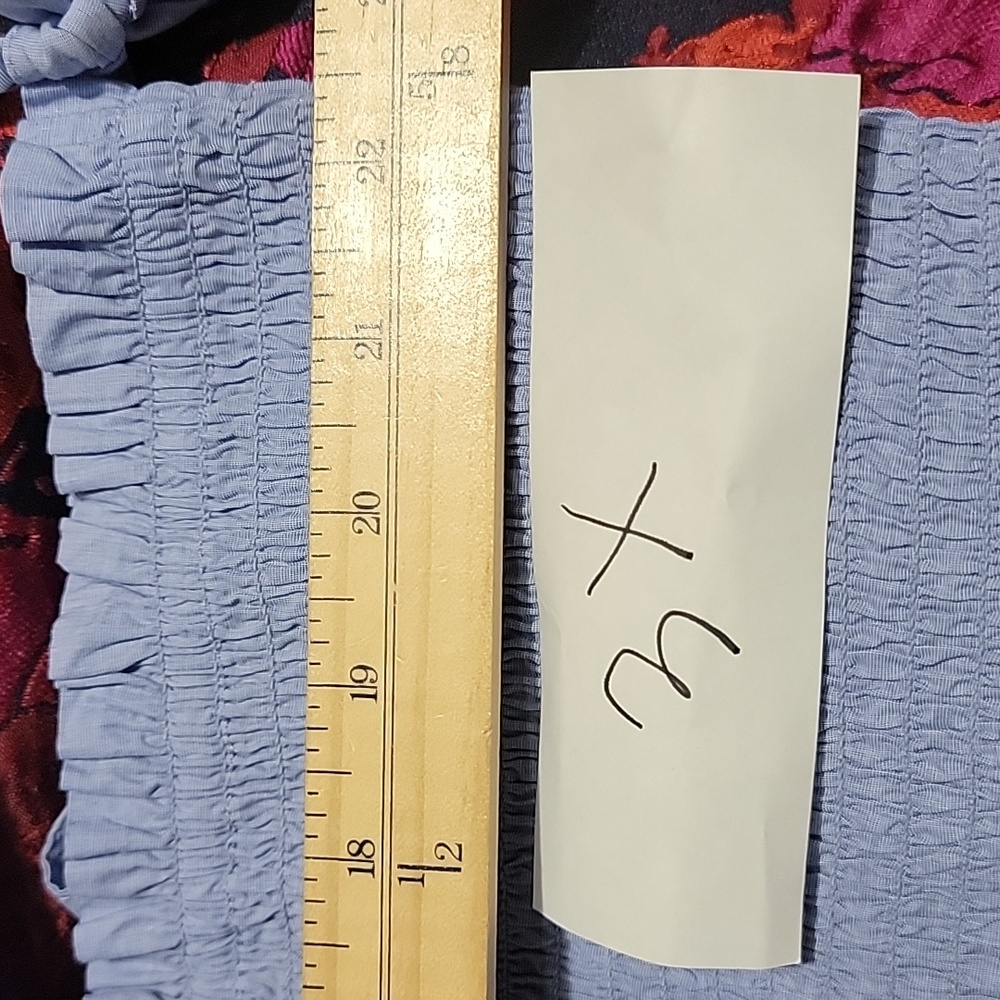 Nwt J. Crew Smocked Tie-Shoulder Tank Top Light Blue Cotton Poplin Plus Size - Picture 8 of 10